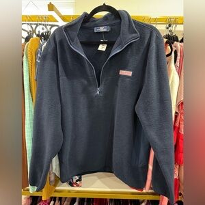 Vineyard Vines Men's Zip-Up Sweater in Dark Blue